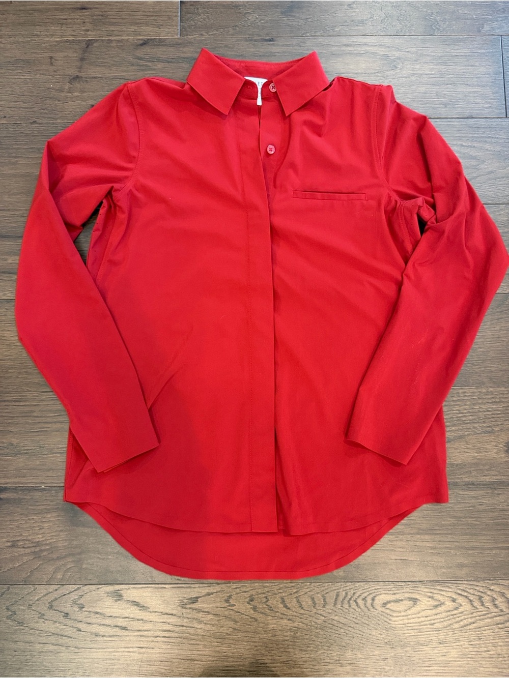 Athleta Urbanite Button-Down Shirt in Red Size XXS - C53-021